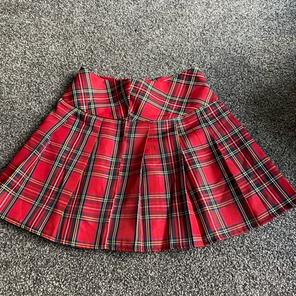 Plaid Pleated Skirt